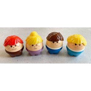 Vintage 1980’s Little Tikes Tottle Tots Chunky People Figures Lot Of 4